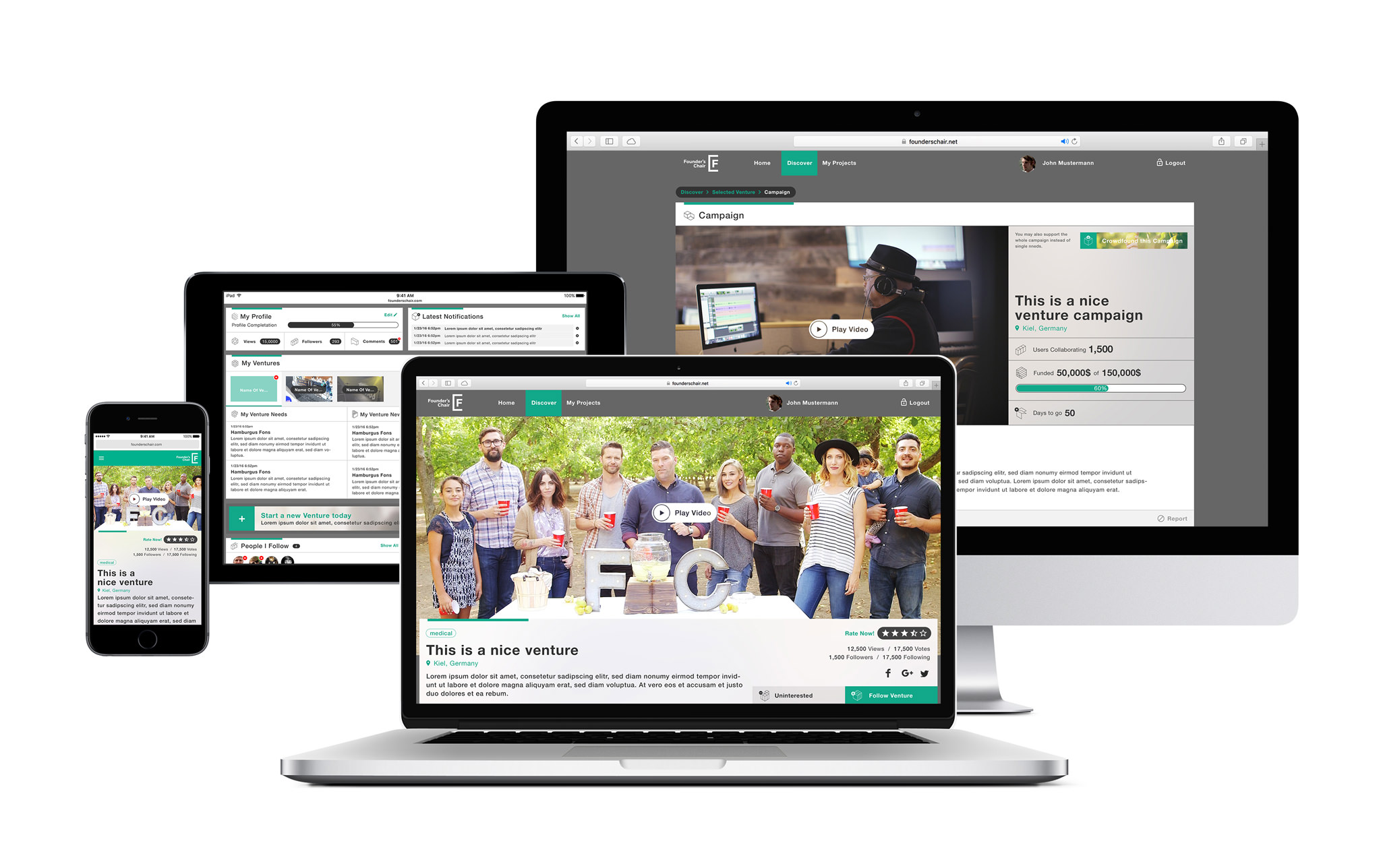 **Responsive Layout** / Angular/Django Plattform
